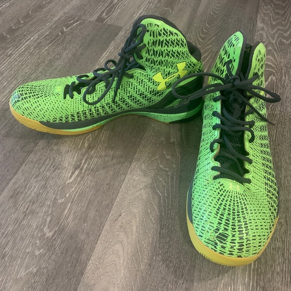 UNDER ARMOUR DRIVE Lime Neon Green Clutch Fit Hightop Micro G MEN'S SIZE 12.5